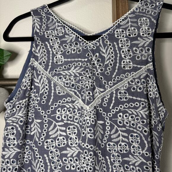 Sundance Embroidered Marceline Dress Blue White Size‎ Small - Picture 4 of 10